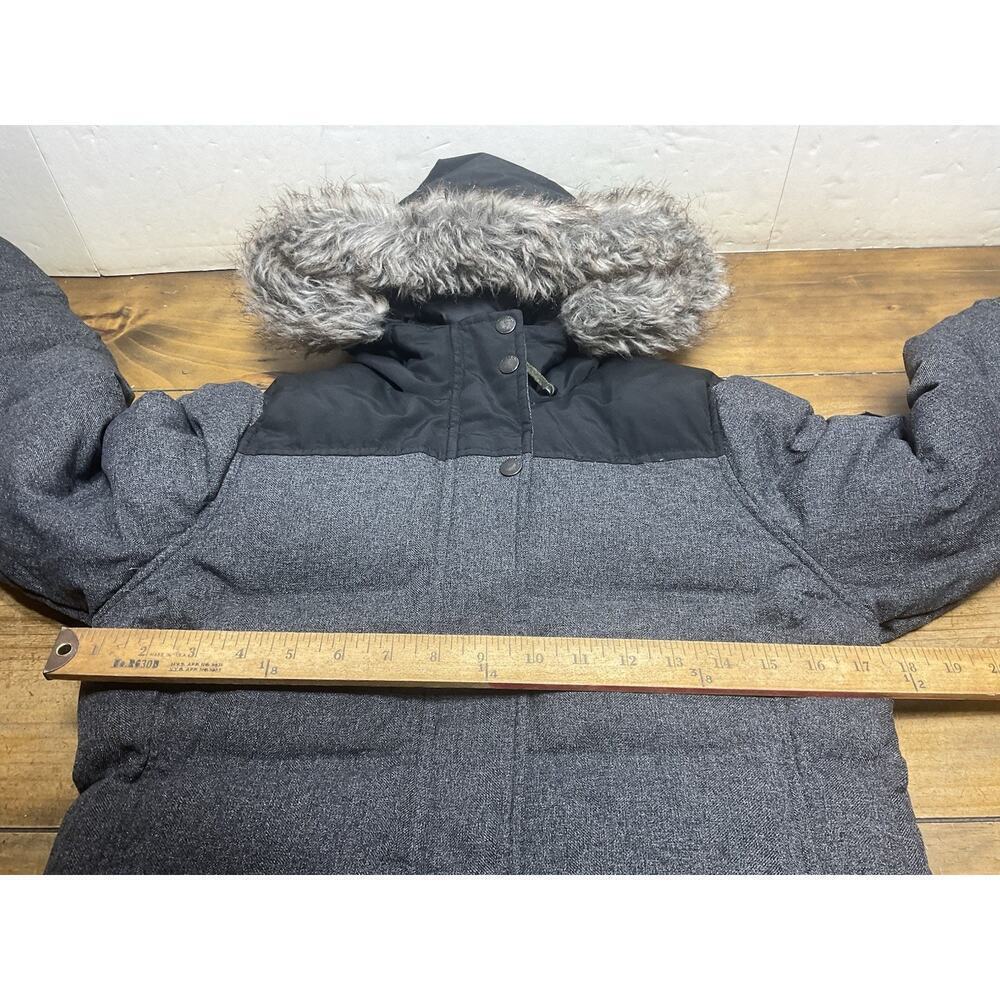 Eddie Bauer Noble Parka Winter Down Coat Faux Fur Hood Gray Size Small - Picture 6 of 14